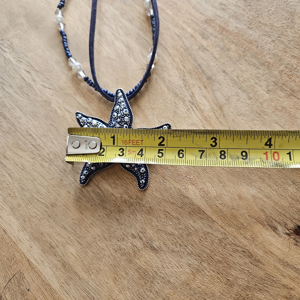 Blue Starfish Pendant Necklace - Picture 6 of 10